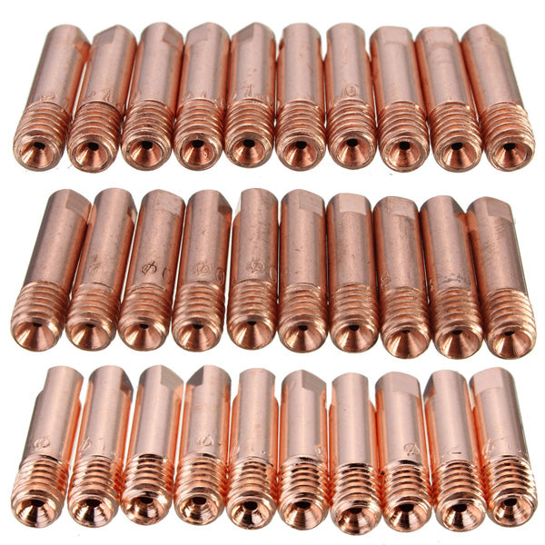 10 Pcs MB-15AK M6 MIG/MAG Welding Torch Contact Tip Gas Nozzle 0.8/1.0/1.2mm