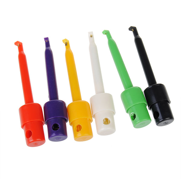 DANIU 6Pcs Multimeter Lead Wire Kit SMD IC Hook Test Clip Probes Cable