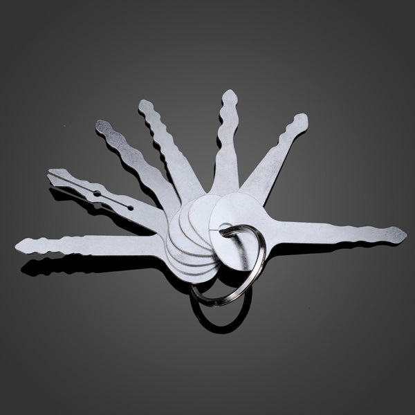 DANIU 7pcs Car Lock Opener Double Sided Lock Pick Set Locksmith Tools