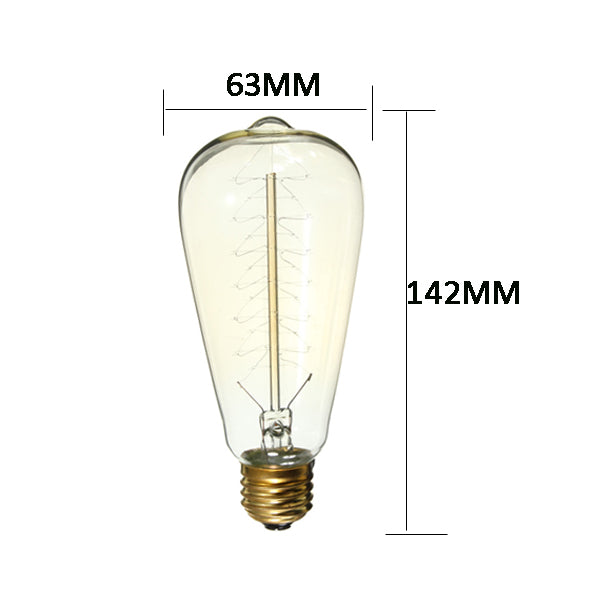 E27 ST64 40W Incandescent Bulb Edison Christmas Tree Light AC 110-120V
