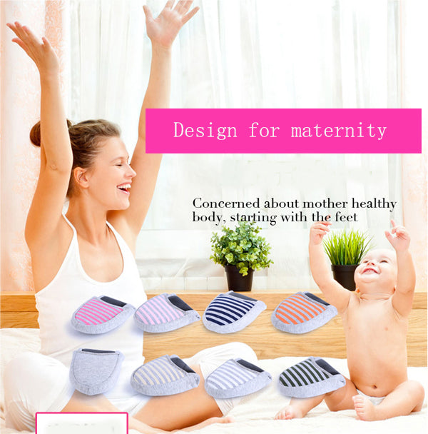 Pregnant Women Mother Fashional Breathable Navy Stripe Women Casual Flat Shoes