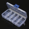10 Compartment Plastic Clear Slots Adjustable Organizer Craft Box
