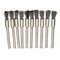 10pcs 3mm Rotary Steel Wire Wheel Brush Cup Tool Shank for Dremel Drill Rust Weld