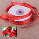 25 yard 10mm Satin Ribbon Merry Christmas Gift Cake Wrapping Xmas Craft DIY Deco
