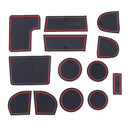 Decor 13pcs Cupholder Console Liner Mat Coasters Fit for Subaru WRX 2015-2020