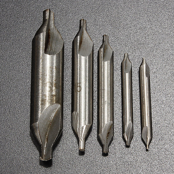 5 Pcs HSS 1/1.5/2.5/3.15/5mm Drills 60 Degree Angle Bit Hole Cutter
