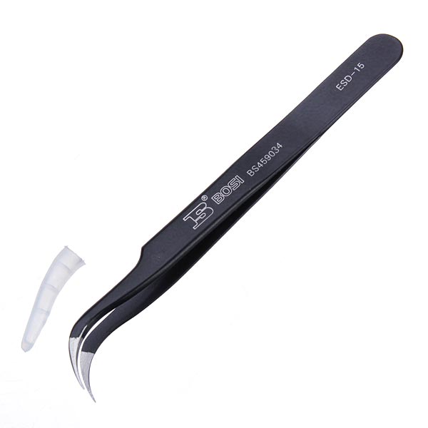 BOSI Anti Static Stainless Steel Elbow Tweezer ESD-15 BS450934