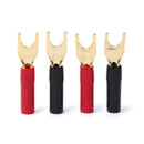 4Pcs Copper Gold Plated Adapter AV Audio Terminals Connectors For Speaker