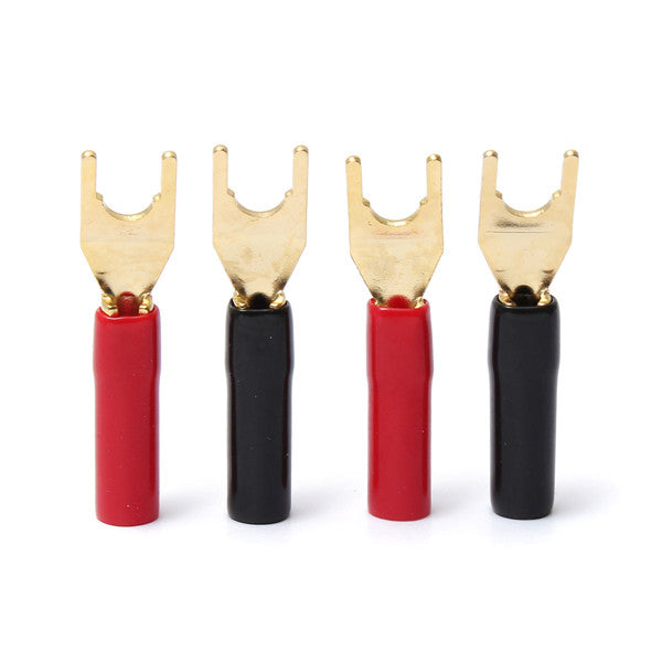 4Pcs Copper Gold Plated Adapter AV Audio Terminals Connectors For Speaker