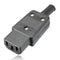 10A 250V IEC 320 C13 3pin Linker Female Mains Connector Black