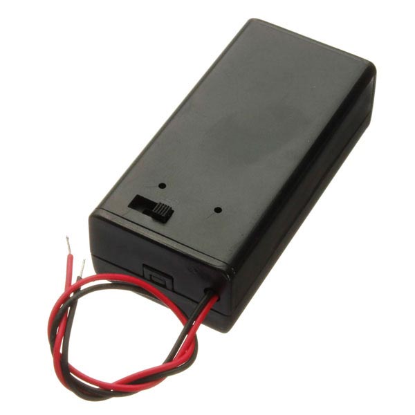 2Pcs 9V Battery Box Pack Holder With ON/OFF Power Switch Toggle