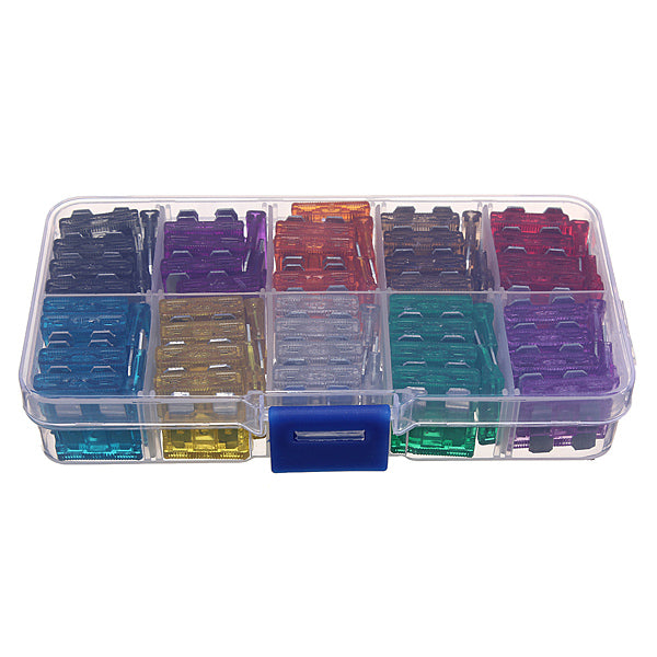 100Pcs Assorted Standard Blade Fuse Kit 2A 3A 5A 7.5A 10A 15A 20A 25A 30A 35A