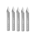 Drillpro 5pcs 6mm Shank 0.1mm Tip 45 Degree Tungsten Steel Engraving Bit CNC Tool