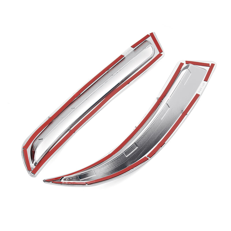 2Pcs Chrome ABS Car Rear Fog Lamp Cover Trims Light Decor for VW Tiguan 2010-2015