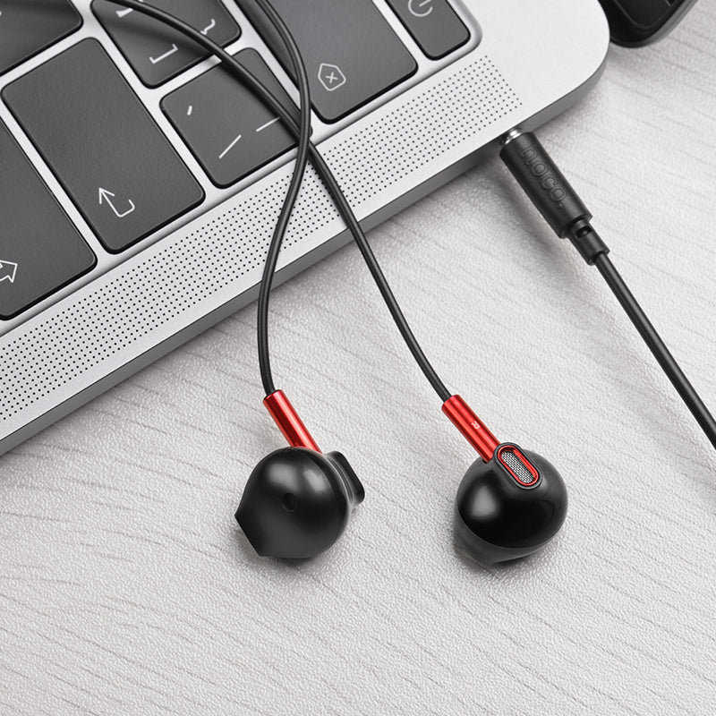 HOCO M57 Professional 3.5mm Music HiFi Stereo Earphone Headphones With Mic for Smartphones