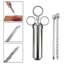2 Ounce Stainless Steel Flavor Injector Syringe Needle Marinade