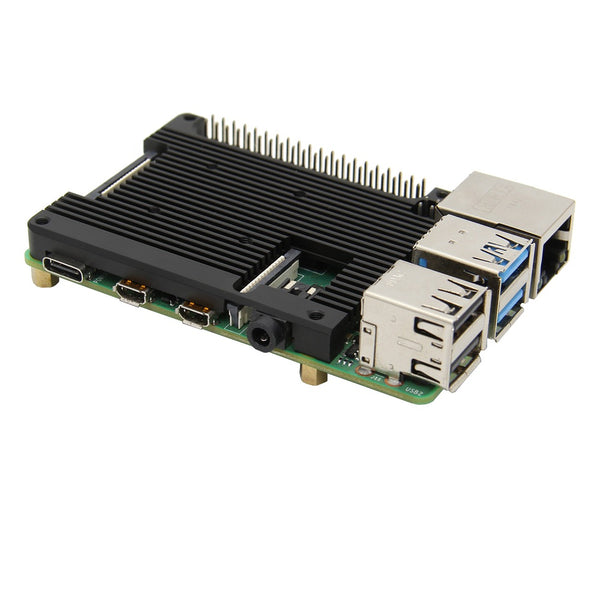 Embedded Armor Aluminum Alloy Radiator Heatsink with 5V Cooling Fan Compatible with Raspberry Pi 4B Only