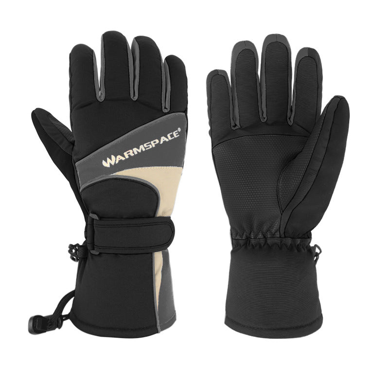 Winter Thermal Electric Warm Heated Heating Gloves Mitten Ski Waterproof Sport