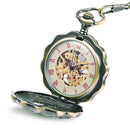 JIJIA JX013 Six Petals Hollow Alloy Chic Mechanical Pocket Watch