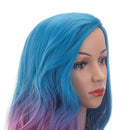 Natural Dark Roots Women Wig Full Wavy Hair Extensions Heat Resistant Synthetic Colorful