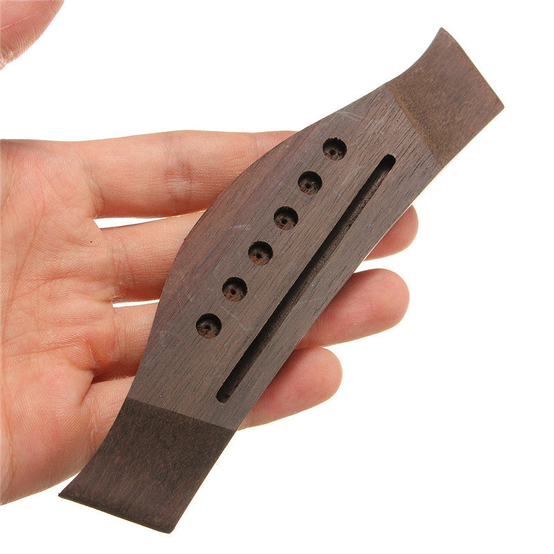 1 Set Professional Guitar Kit Acoustic Guitar Bridge with Bone Pins Saddle Nut