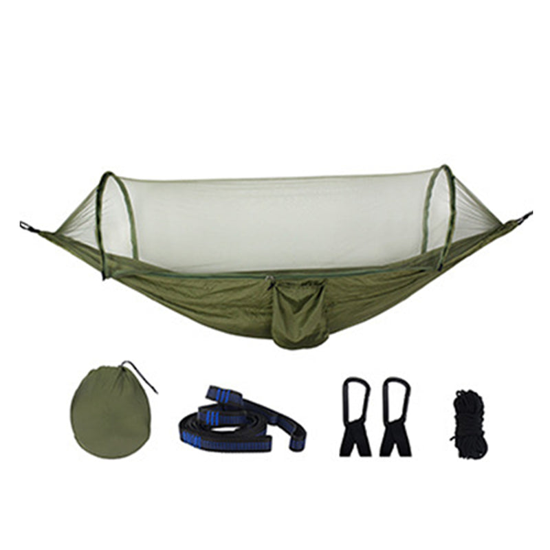 270x140cm Auto Quick Open Hammock Outdoor Camping Hanging Swing Bed With Mosquito Net Max Load 250kg