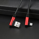 Bakeey 2.4A 90 Degree Angle Type C Fast Charging Data Cable 1M For Oneplus 5t Xiaomi 6 Mi A1 Mix 2s