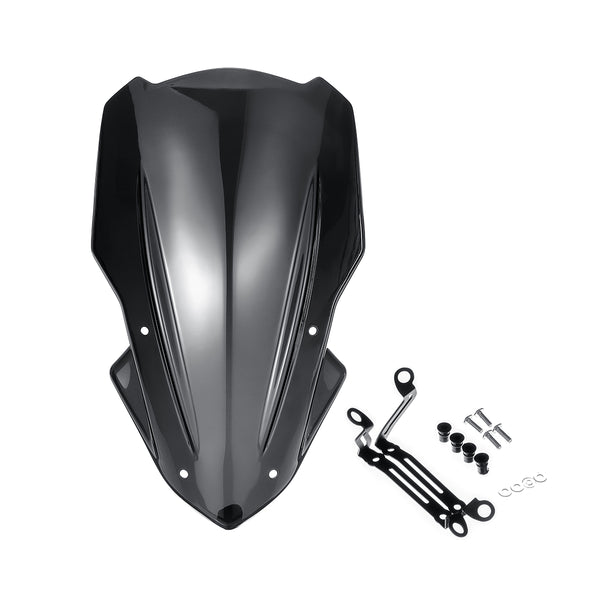 Windshield Windscreen Air Deflector Black With Bracket For Kawasaki Z900 2017-2018