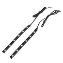 Pair Motorcycle Front Fork LED Turn Signal Light Strips Headlight Indicators Amber For Honda/Suzuki/