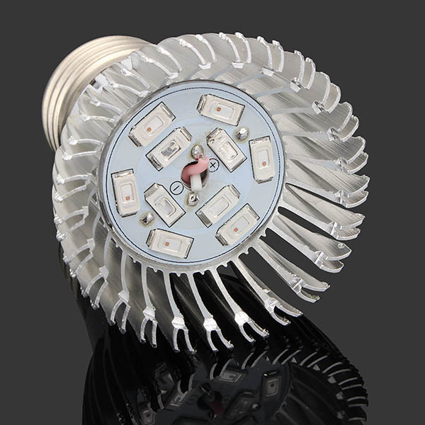 5W E27 6 Red 4 Blue Convex Mirror Grow LED Bulb Greenhouse Plant Seedling Growth Light