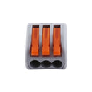 Excellway 222-413 10Pcs 3 Pin Spring Terminal Blocks Electric Cable Lever Wire Connectors