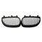 Pair Black Front Sport Wide Kidney Grille Grill for BMW E60 E61 5Series M5 03-10