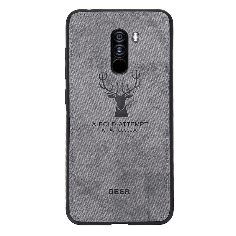 Bakeey Deer Pattern Shockproof Cloth + Soft TPU Back Cover Protective Case for Xiaomi Pocophone F1