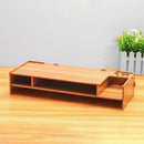 2 Tiers Wooden Computer Monitor Riser Desktop Laptop Stand Organizer Storage Shelf Keyboard Storage Rack