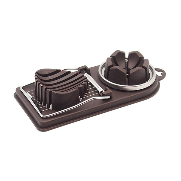 KCASA KC-ES070 2 In 1 Stainless Steel Mushroom Boiled Egg Slicer Cutter Mold Kitchen Cooking Tools