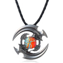 Unisex Fidget Spinner Necklace Twine Pendant Necklace for Men Women