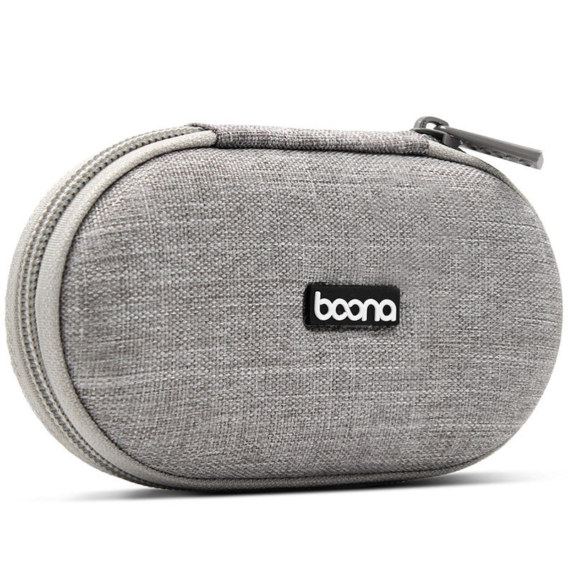 Boona EVA Shockproof Sports Earphone USB Cable Organizer Bag with Hook