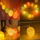KCASA 1.8M 10 LED Cotton Easter Egg String Lights LED Fairy Lights for Festival Christmas Halloween