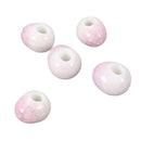 5Pcs 8mm Round Frozen Ceramic Loose Beads Handmade DIY Jewelry Making