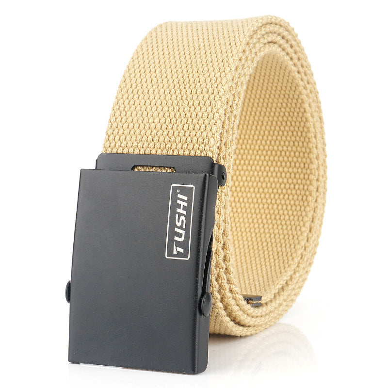 TUSHI 120cm x 3.8cm Military Tactical Belt Adjustable Nylon Belt Waist Belt with Metal Buckle