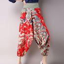 Women Yoga Pants Harem Drop Crotch Bohemian Trousers Elastic Loose Bloomers Nepal Style