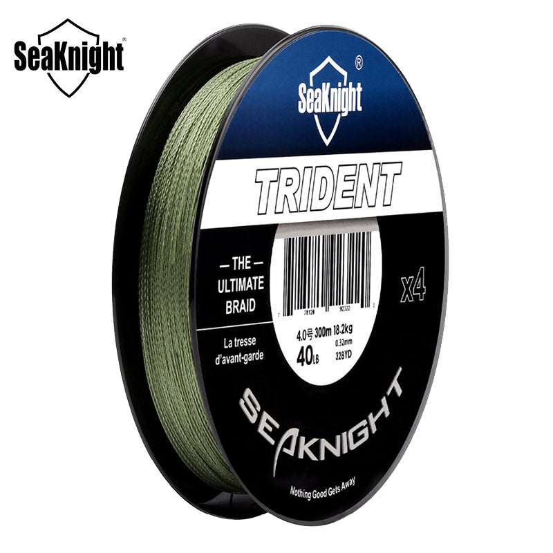 SeaKnigt TRIDENT 300M 15-60LB 4 Strands PE Braided Fishing Line Multifilament Sea Carp Fishing Wire