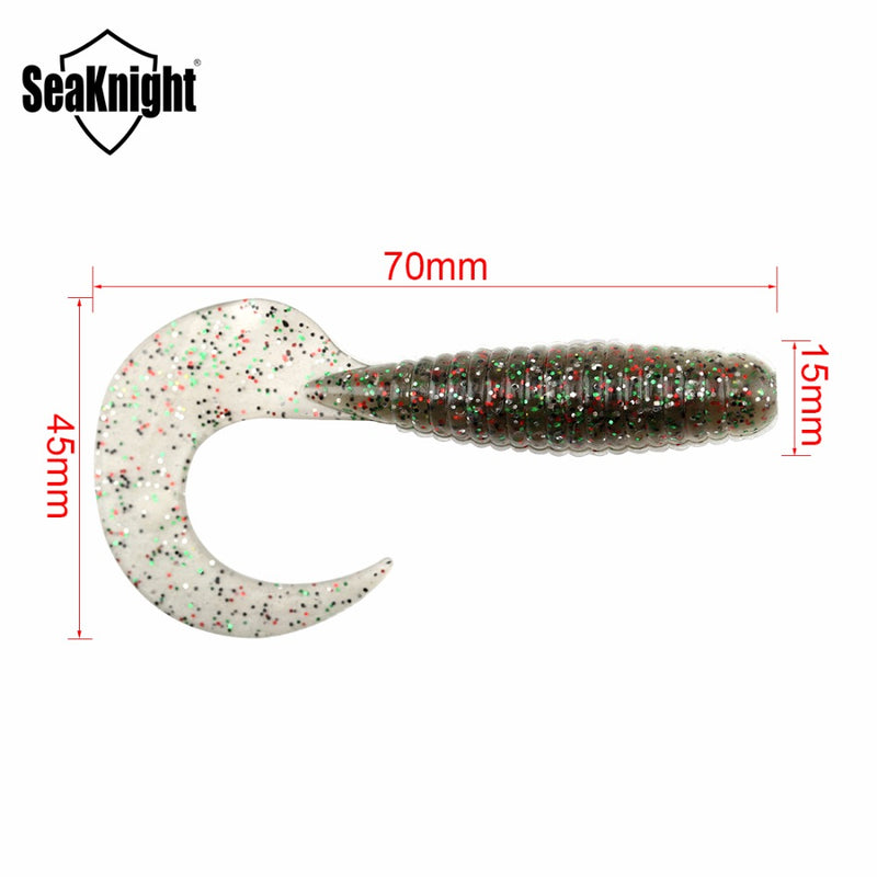 SeaKnight SL008 6pcs/lot 3.6g 70mm/2.7in Wobbler Soft Fishing Lure Maggots Worm Bass Drongo Lures