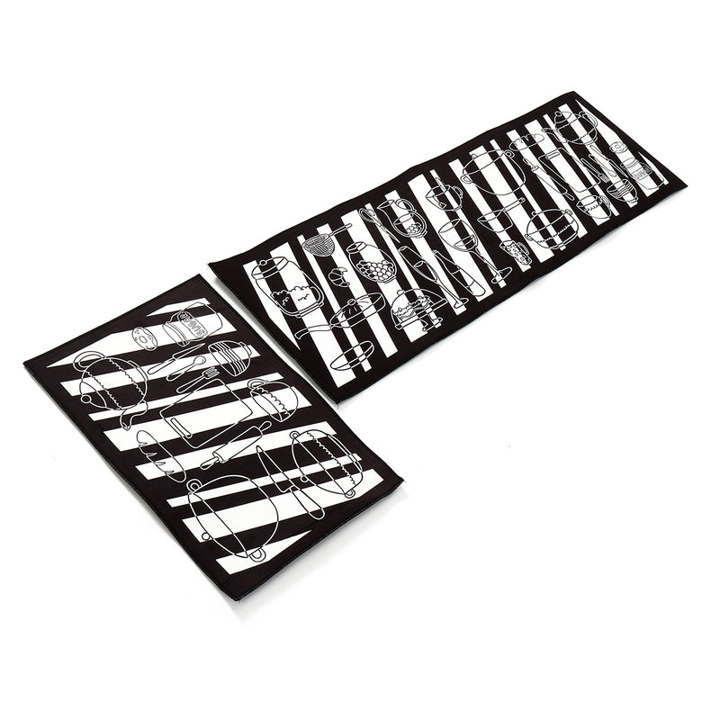 2Pcs Kitchen Floor Carpet Non-Slip Area Rug Bathroom Door Floor Mat Set