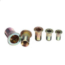 Suleve MXRN3 100Pcs M3/M4/M5/M6/M8 Zinc Plated Rivet Nut Threaded Countersunk Head Insert Nut Tool Kits