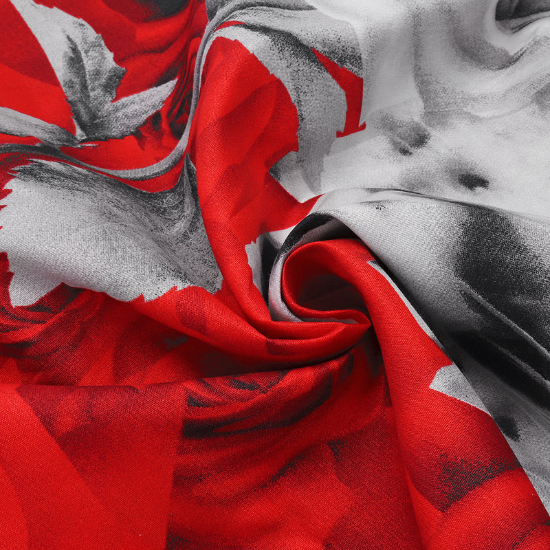 4PCS 200 x 230cm 3D Leopard Rose Printed Bedding Pillowcase Sheet Quilt Cover Bedding Sets