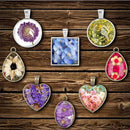 35Pcs/Set Pendant Trays Set DIY Jewelry Bezel Making Crystal Bracelet Pendant Silicone Resin Mould Jewelry Casting Molds Kit Vintage Base