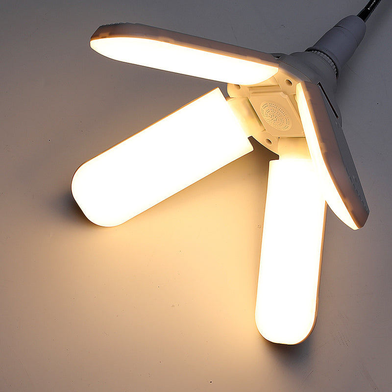 E27 60W 4 Blades Folding Angle Adjustable LED Light Bulb Home Pendant Lamp Decor AC95-265V