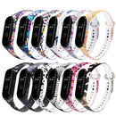 Colorful Pattern Watch Band Watch Strap Replacement for Xiaomi Miband 4 Miband 3