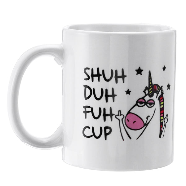 Shuh Duh Fuh Cup Funny Unicorn Mug Gift Coffee Mugs for Coworkers Office Present